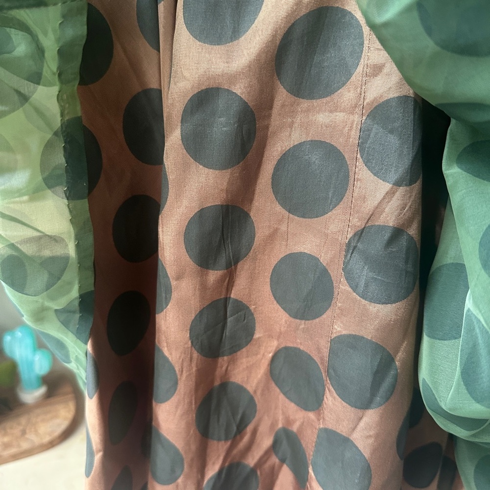 Amazing Handmade Vintage 1950’s Polka Dot Tea Length Party Dress - Picture 4 of 4